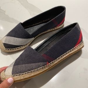 Burberry Navy Espadrilles Size 36 1/2